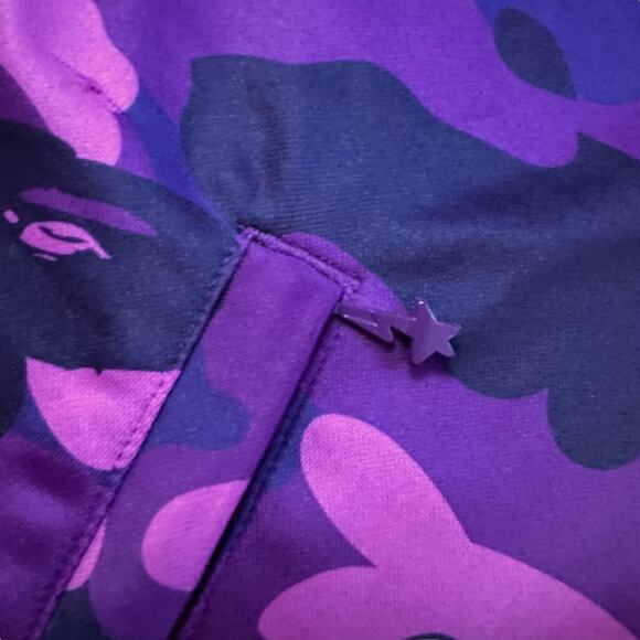 L Bape Purple Camo Lined Track Jacket - Picture 4 of 5